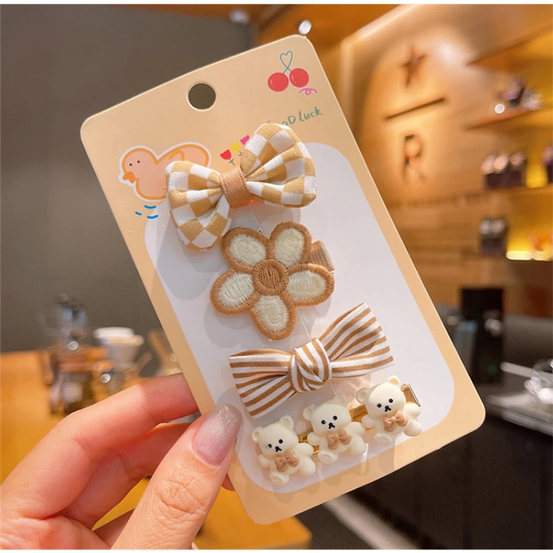 4 pcs cute hairclip set