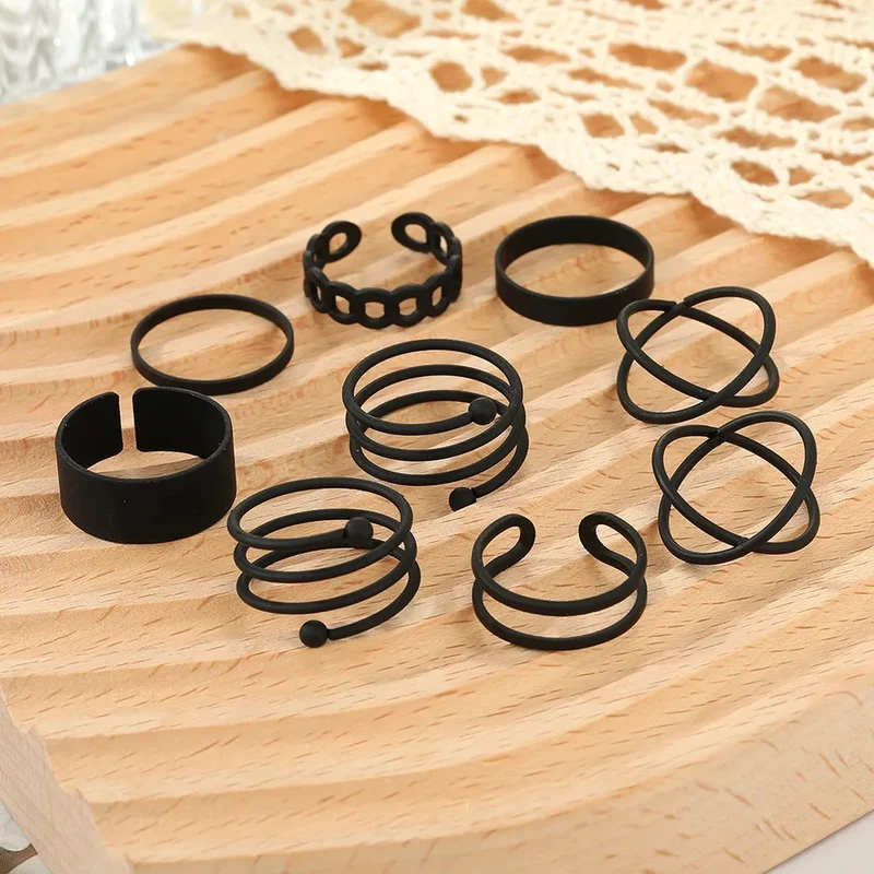 9 pcs midi ring set