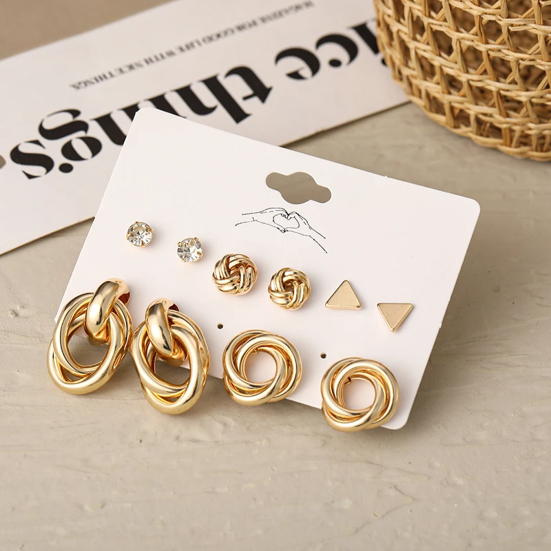 5 pairs earring set