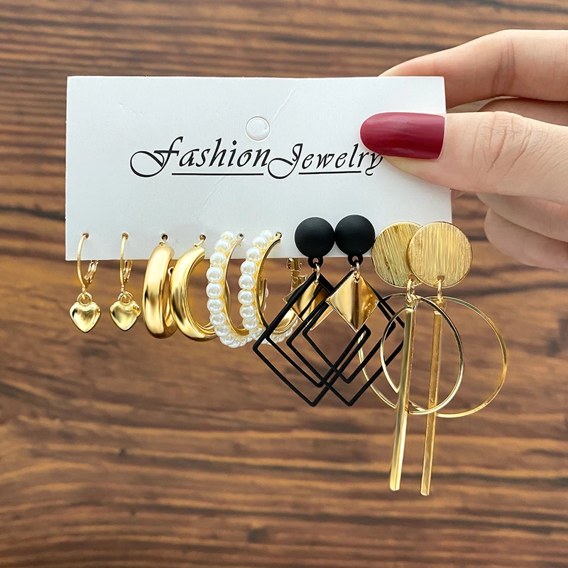 5 pairs earrings set