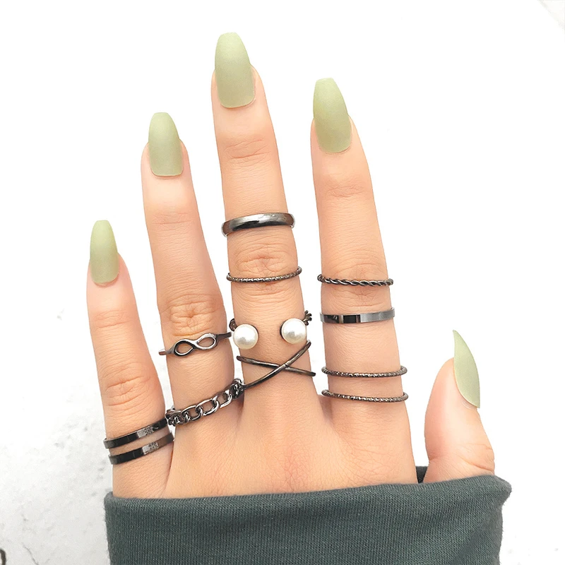 10 pcs midi ring set