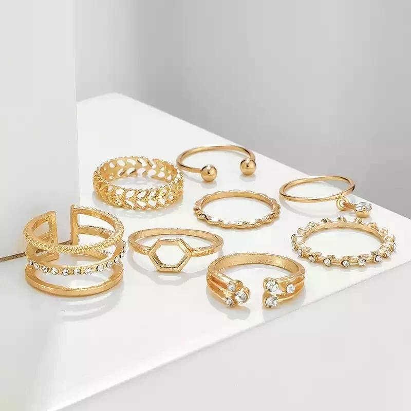 8 pcs ring set