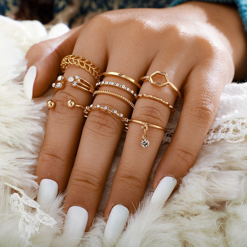 8 pcs ring set