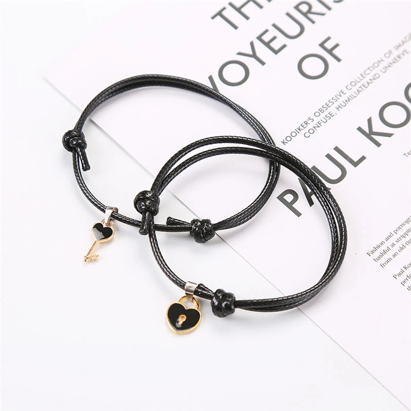 2 pcs heart key ring set