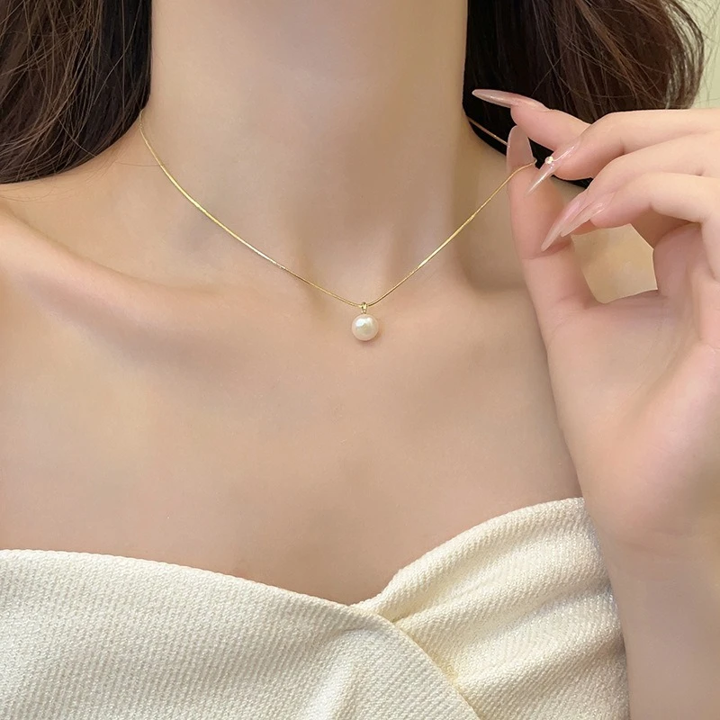 pearl ball necklace