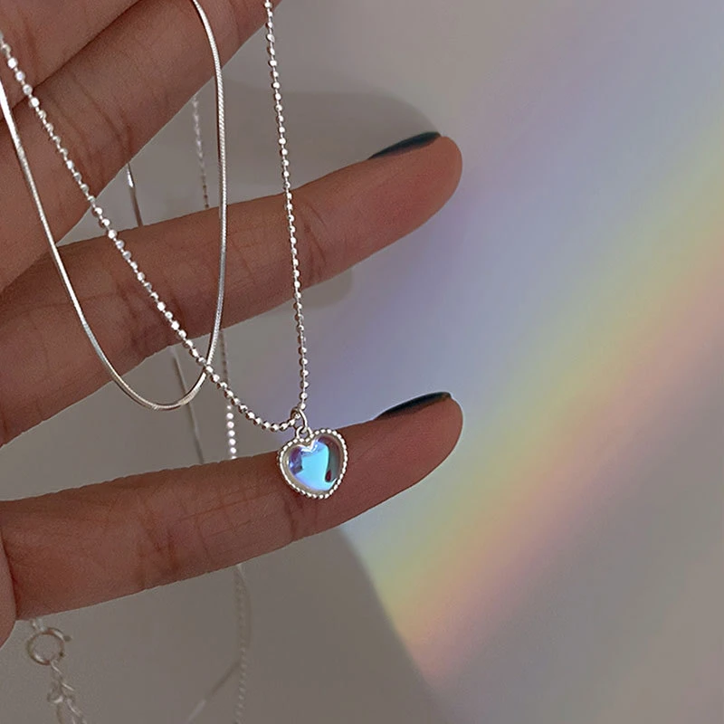 2 layer heart necklace