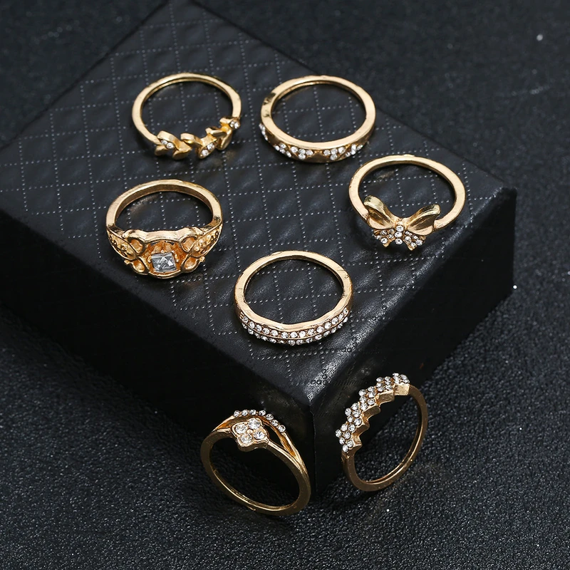 7 pcs butterfly ring