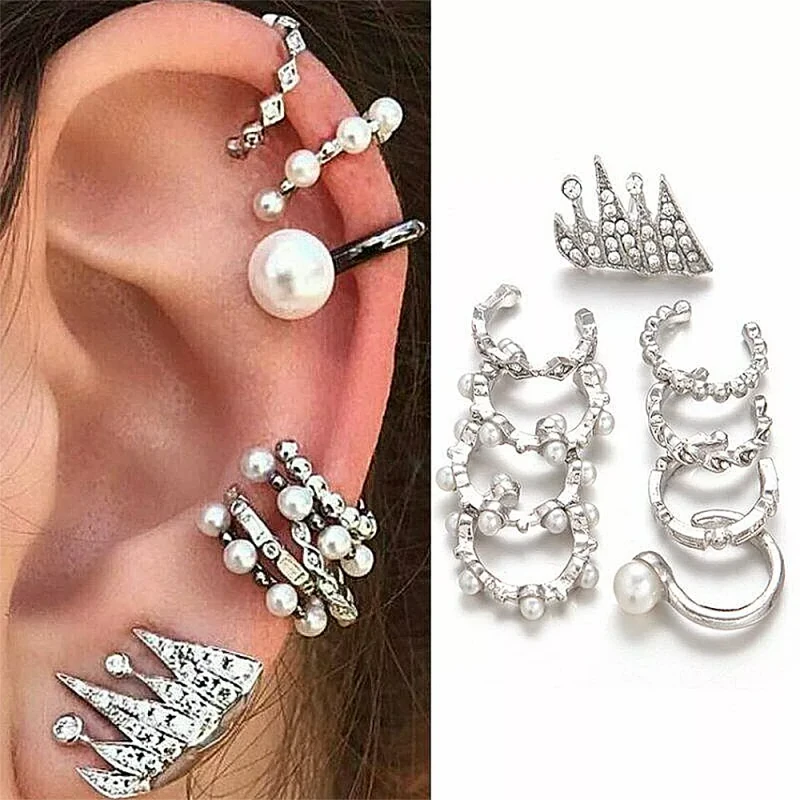 9 pcs no piercing cuff earring