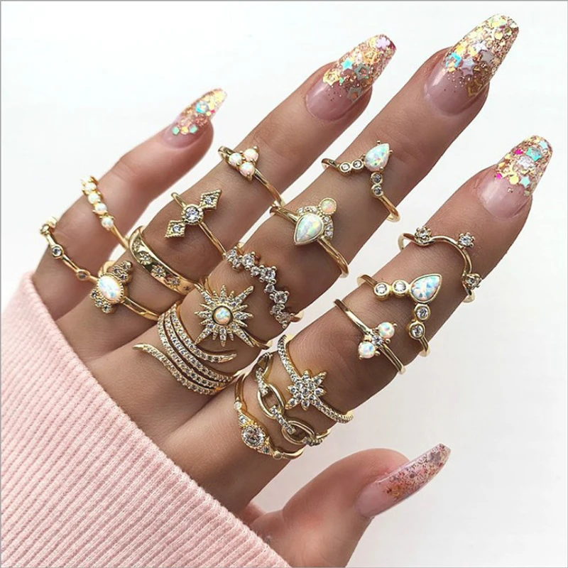 17 pcs ring set