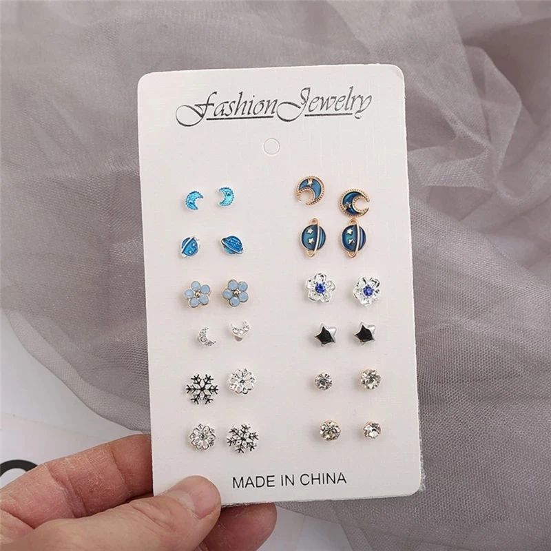 12 pairs cute earring set