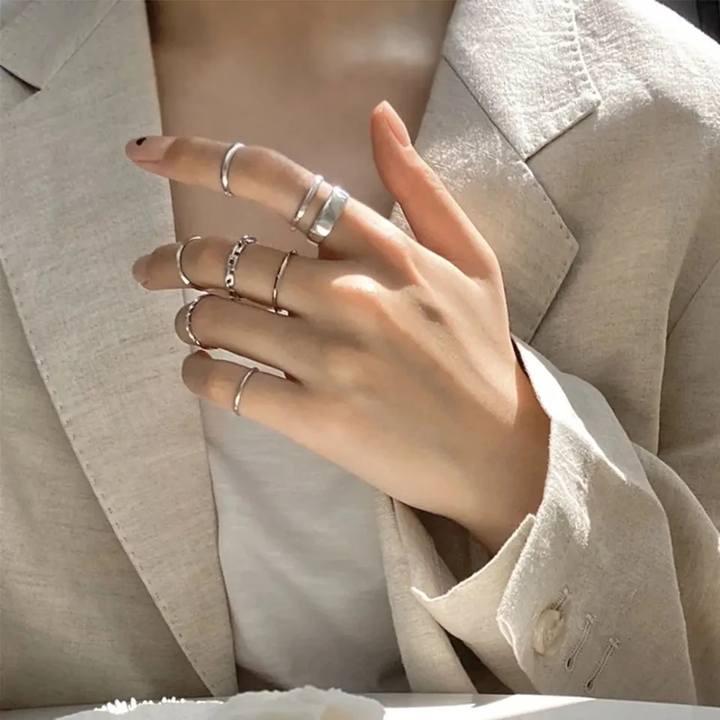 7 pcs midi ring set