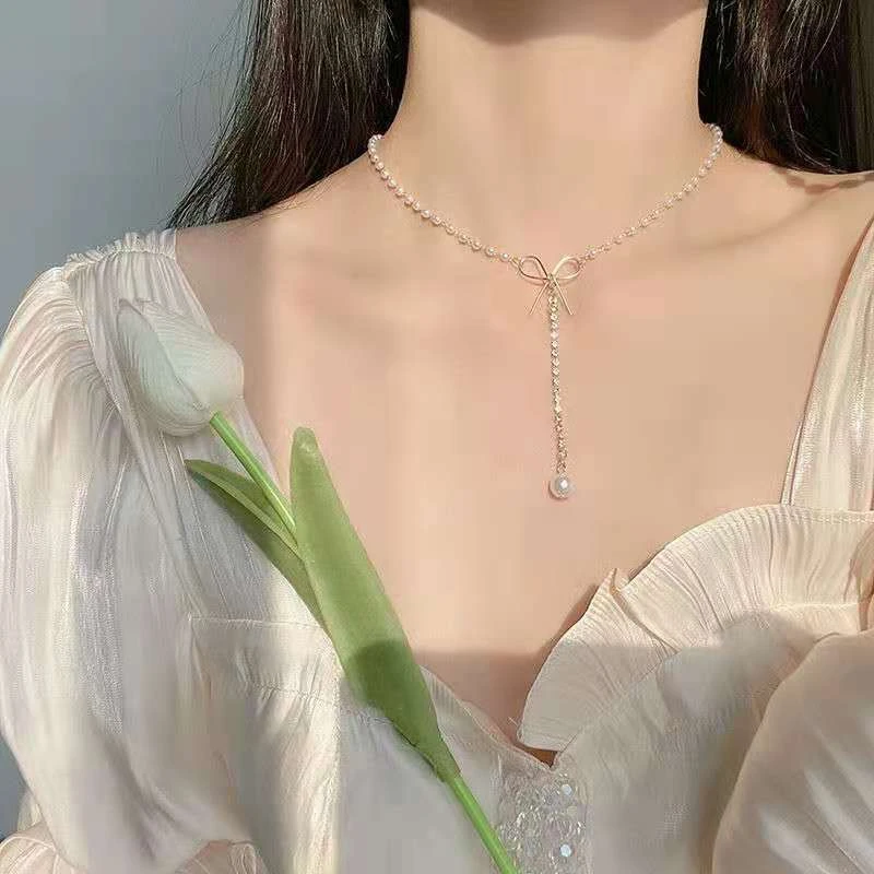 pearl long necklace