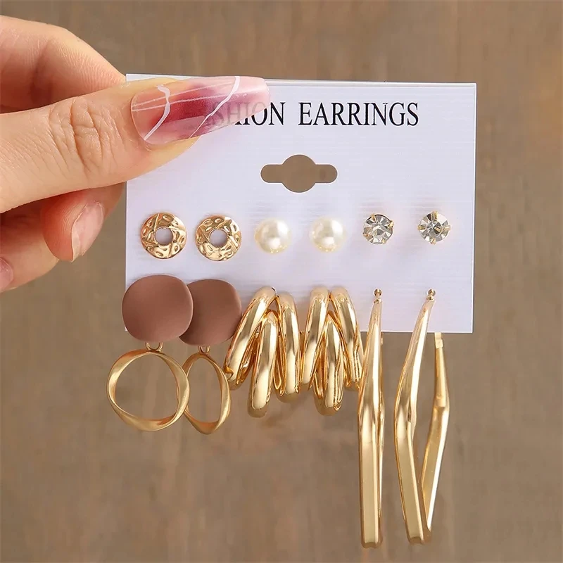 6 pairs earrings set