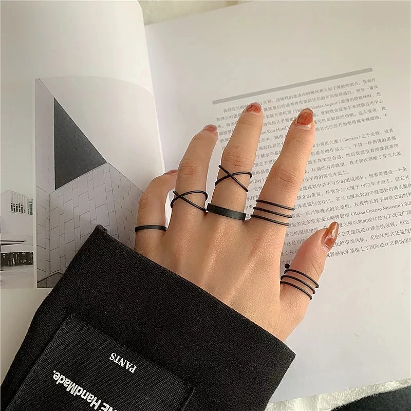 6 pcs midi ring set