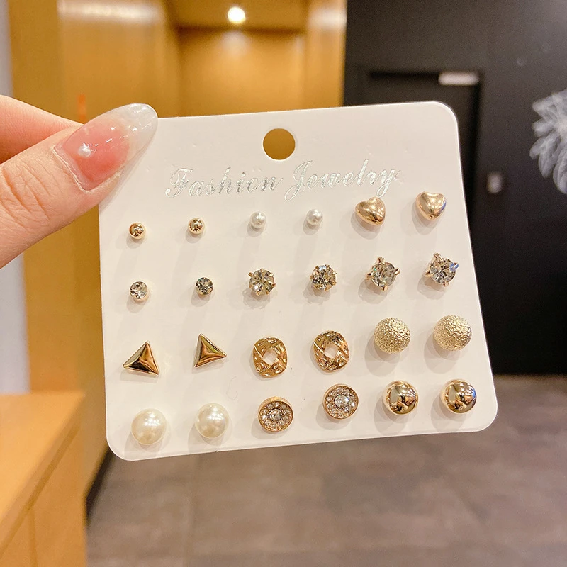 12 pairs cute earring set