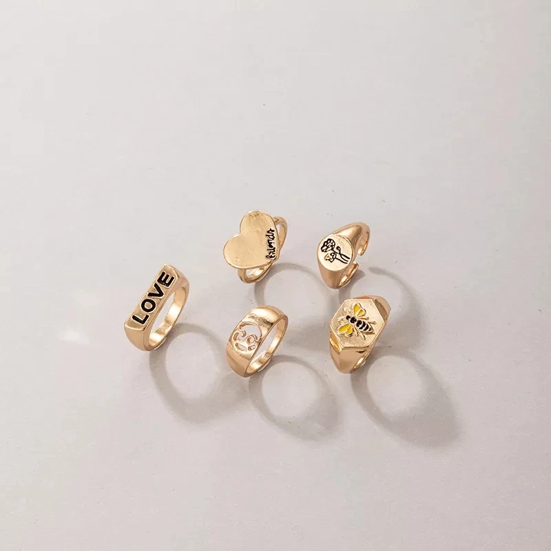 5 pcs ring set