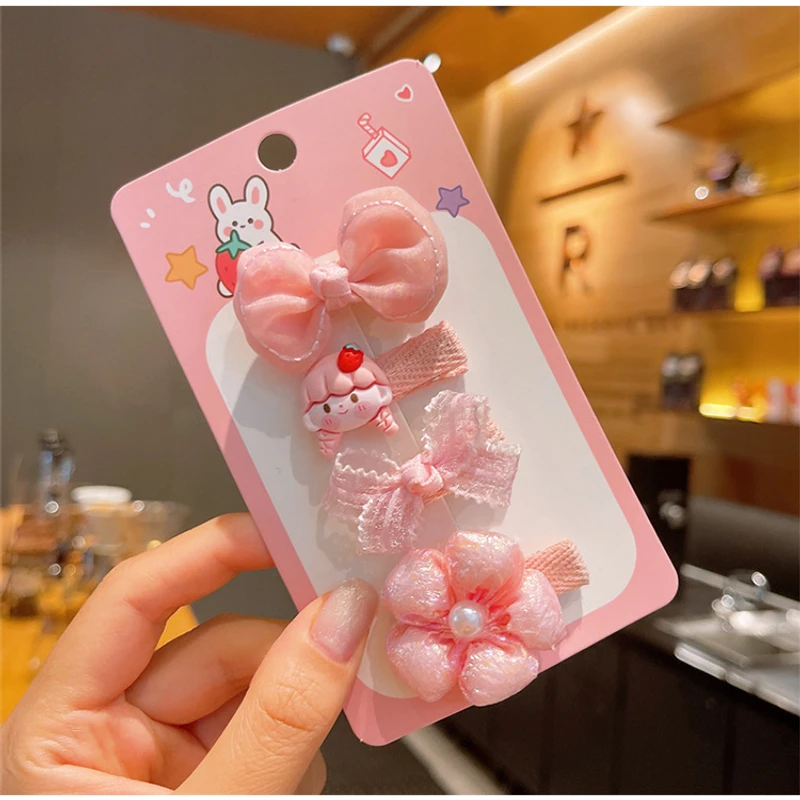 4 pcs cute hairclip set