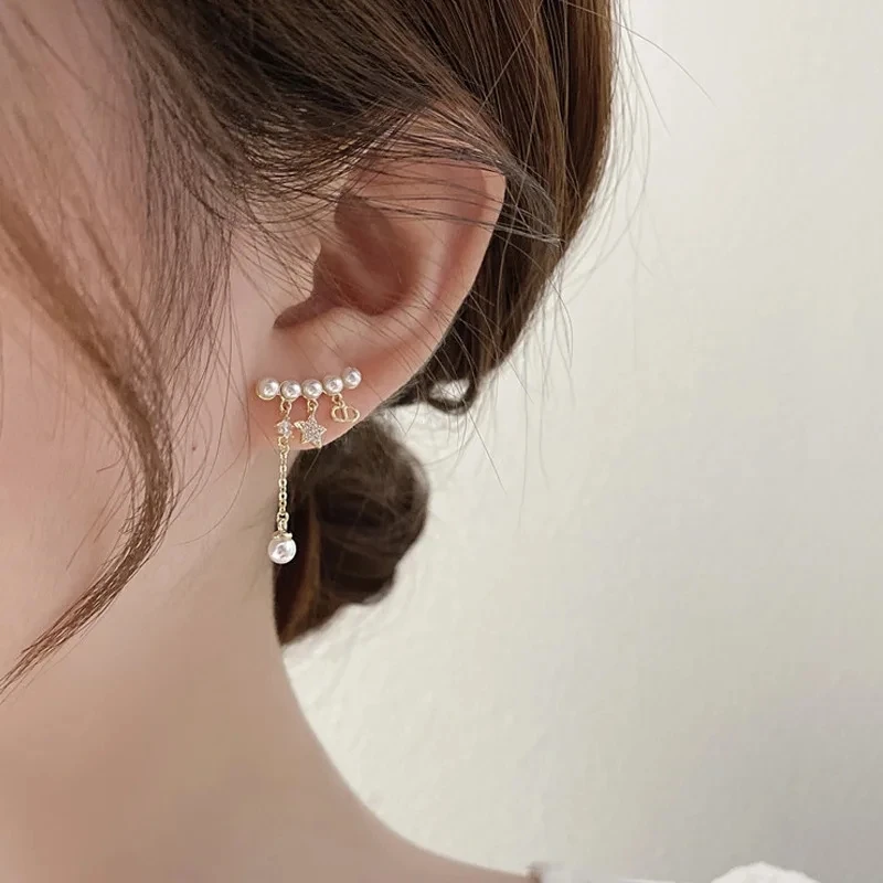 pearl moon star earring - Image 3