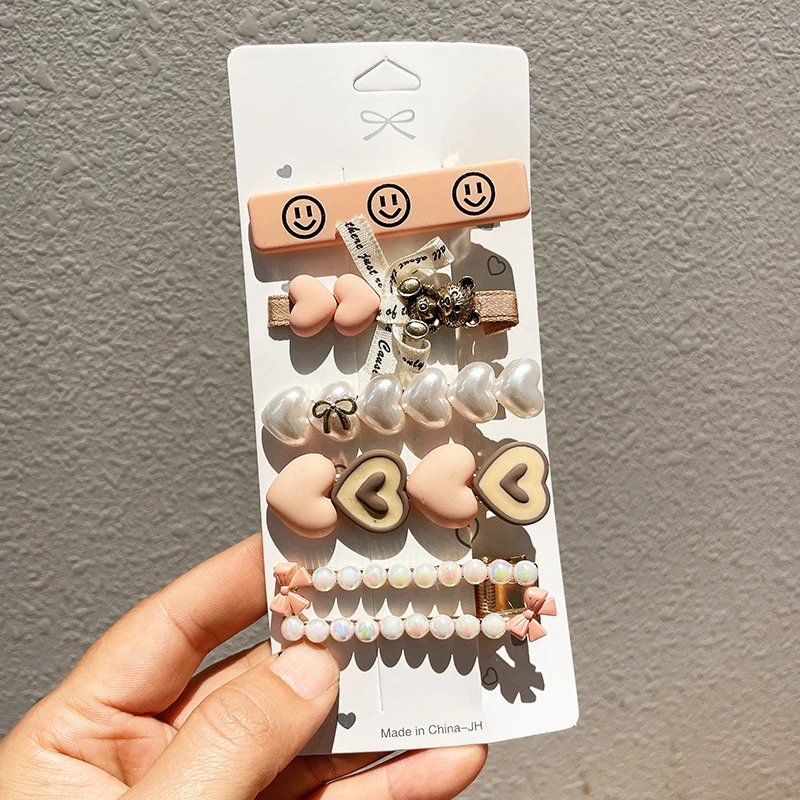 5 pcs cute hairclip set