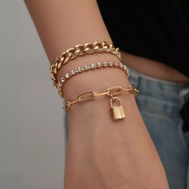 3 pcs lock bracelet set - Image 3