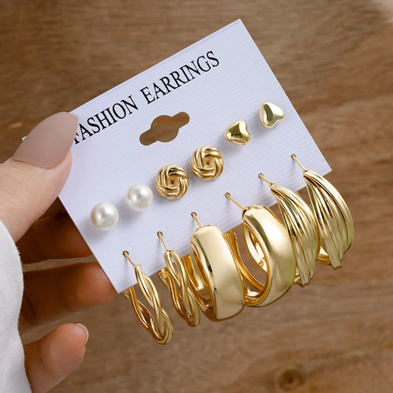 6 pairs earring set