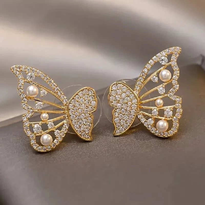 2pcs butterfly earring