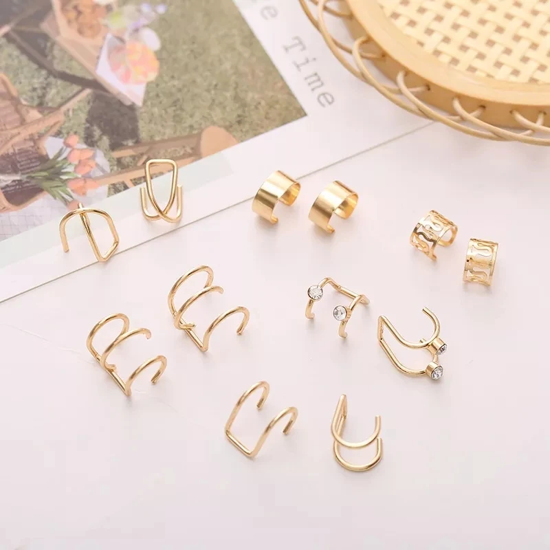 12 pcs no piercing cuff earring