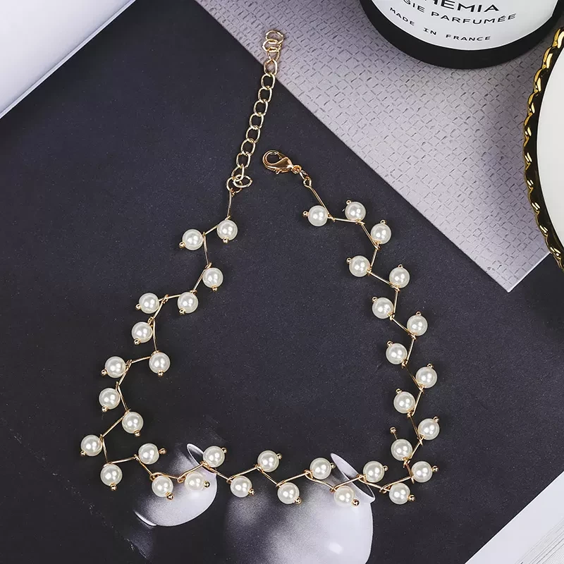 pearl choker necklace - Image 3