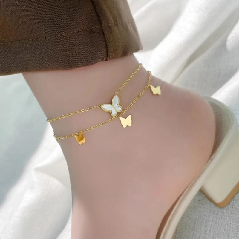 Butterfly stainless steel anklet - Image 3